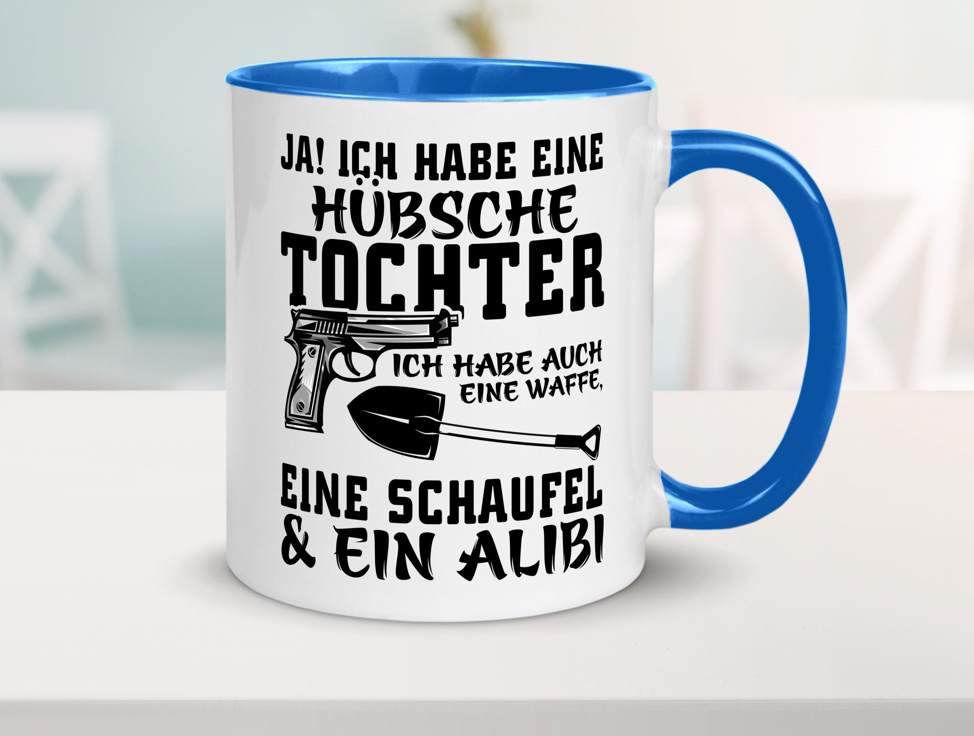 Hübsche Tochter Geschenk Familie Geschenkidee lustiger Spruch Tasse