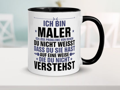 Löse Probleme: Maler | Malerei v2 lustig Humor Geschenkidee Geschenk Tasse