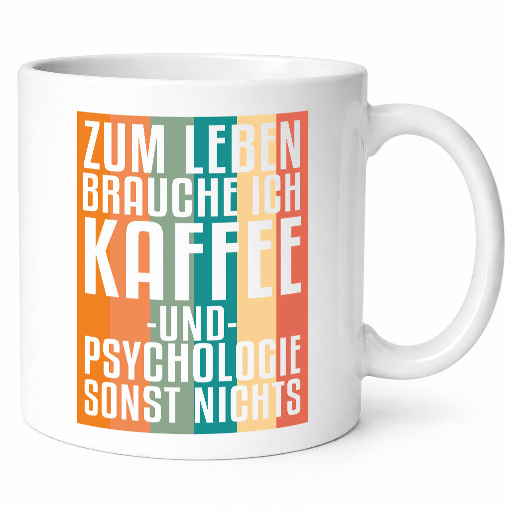 Zum Leben brauch ich Kaffee lustig Humor Geschenkidee Geschenk Tasse