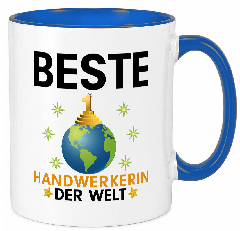 Welt Beste Handwerkerin | Handwerkerinnen lustiger Spruch Geschenk Humor Tasse