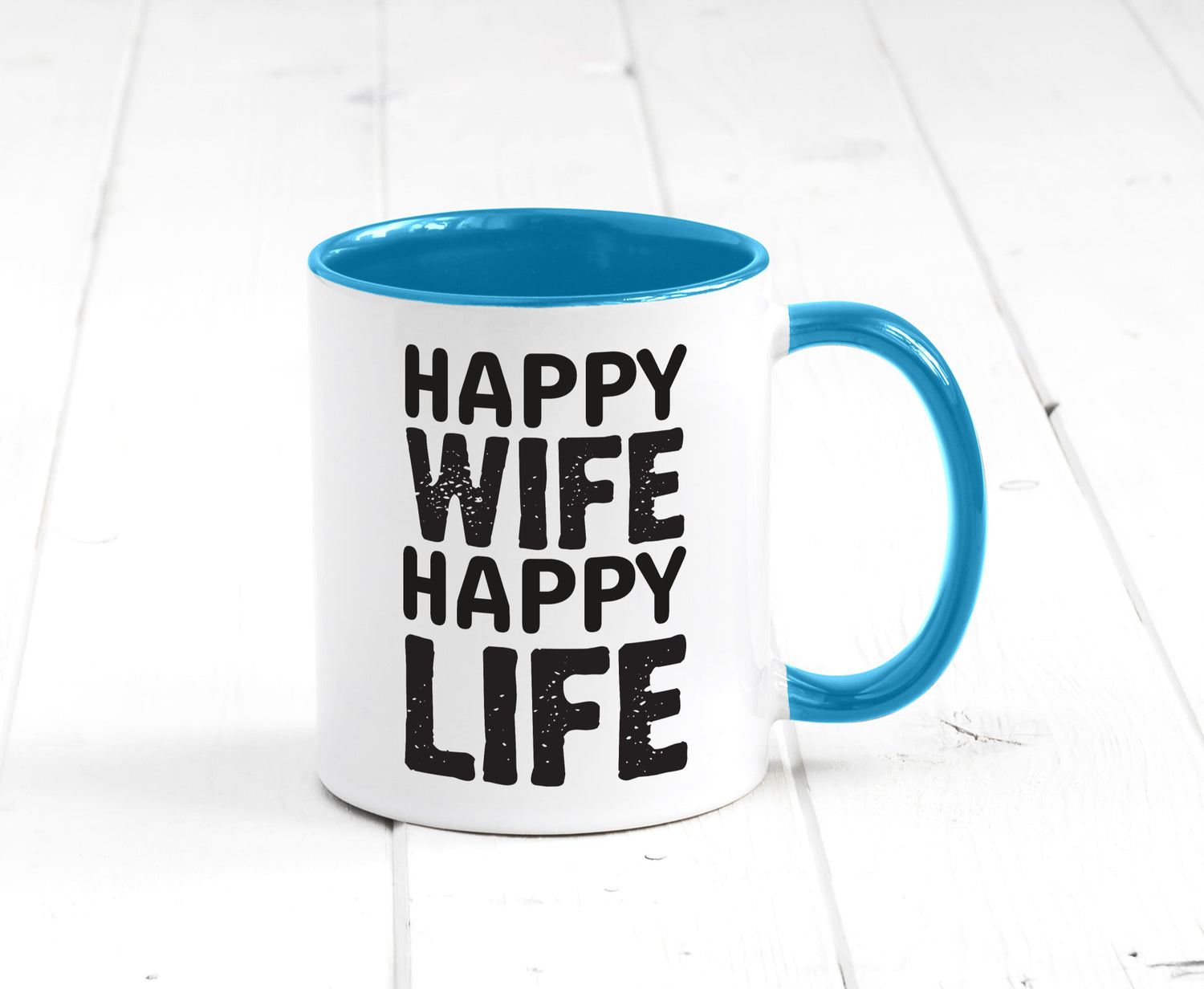 Happy Wife | Ehemann Tasse Ehefrau Humor Statement Geschenkidee