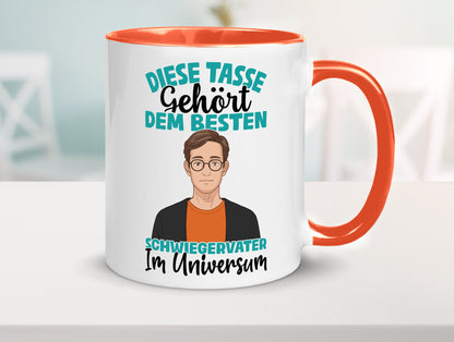 Im Universum: Schwiegervater |Schwiegersohn | Beziehung Geschenkidee Familie Tasse