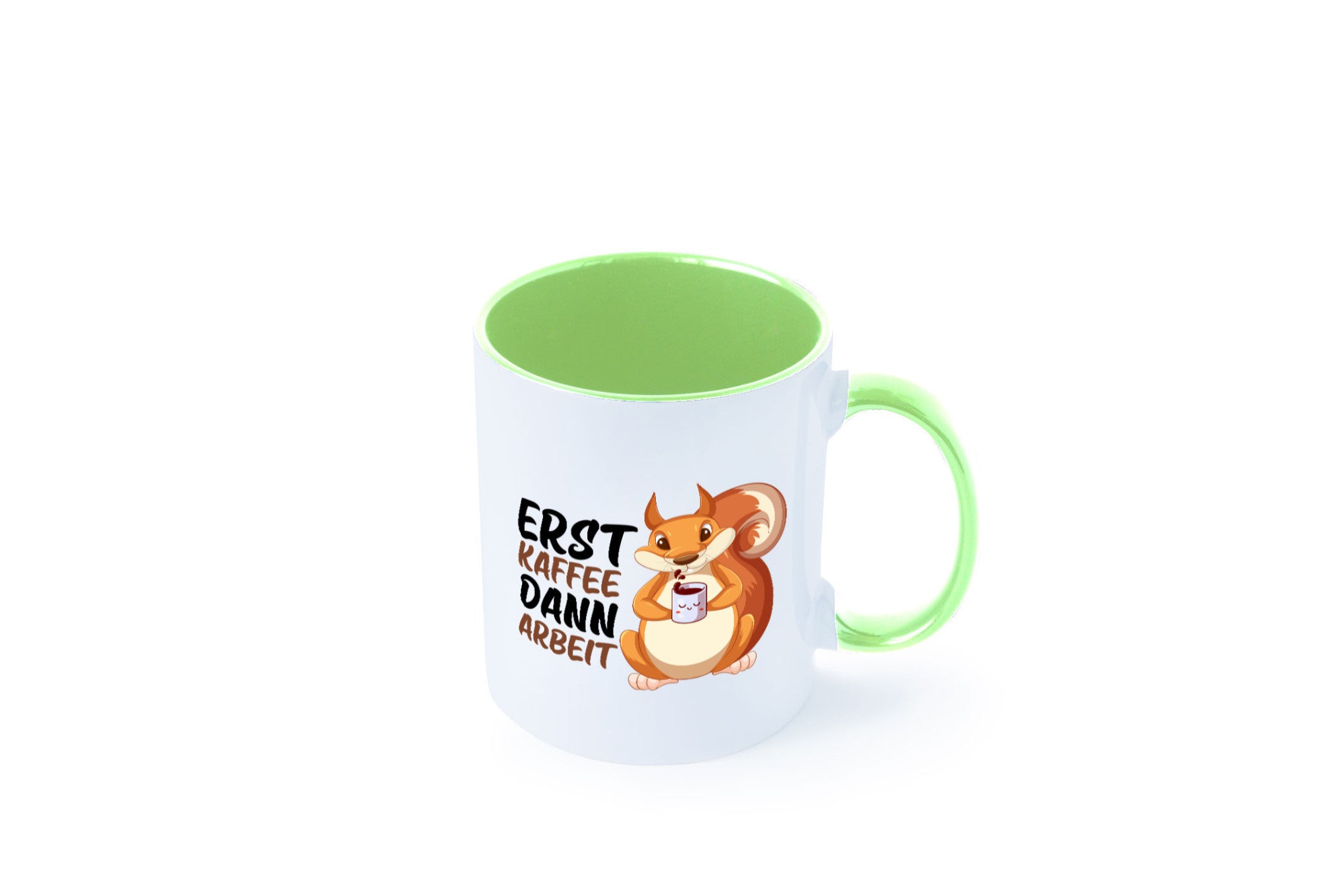 Erst Kaffee dann Arbeit | Büro Eichhörnchen Kaffeefreund Humor Kollegen