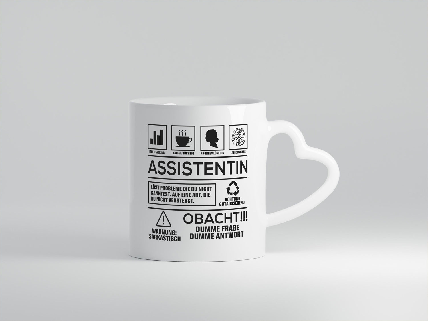 Achtung Probleme Assistentin | Assistenz Hilfskraft Humor Geschenkidee Tasse