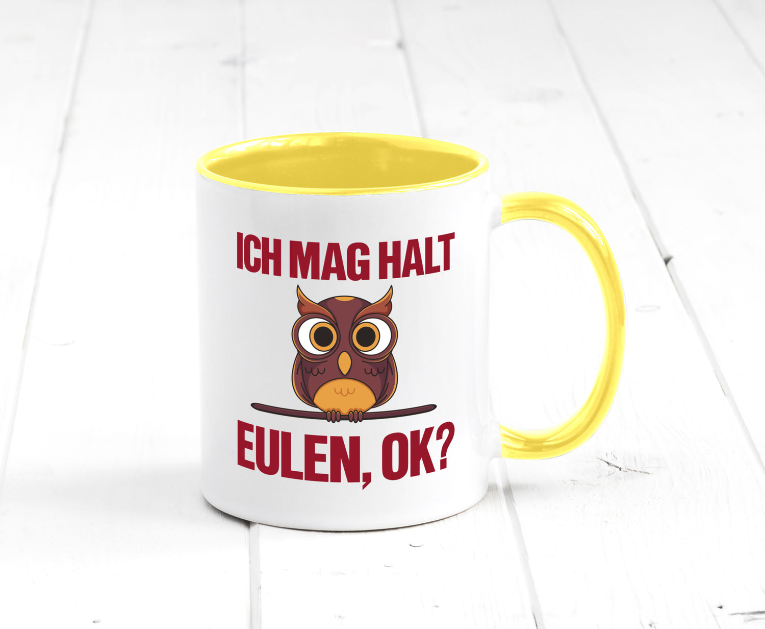 Ich mag Eulen | Spruch süße Eule Motiv lustiger Geschenk Humor Geschenkidee