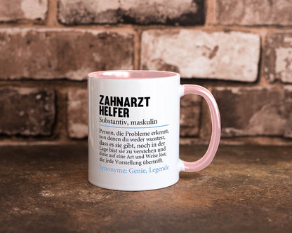 Zahnarzthelfer | Spruch Humor Zahnmedizin Geschenkidee Tasse