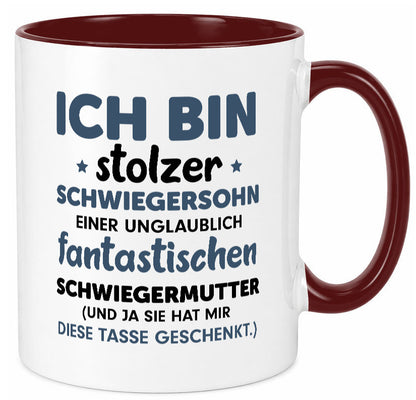 Stolzer Schwiegersohn | Spruch Schwiegermutter Humor lustig Familie Tasse