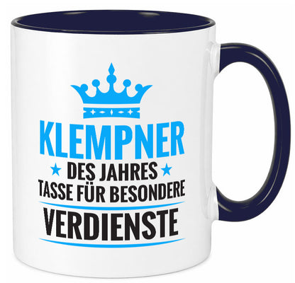 Besonderer Verdienst: Klempner |klempnern Geschenkidee Humor Tasse