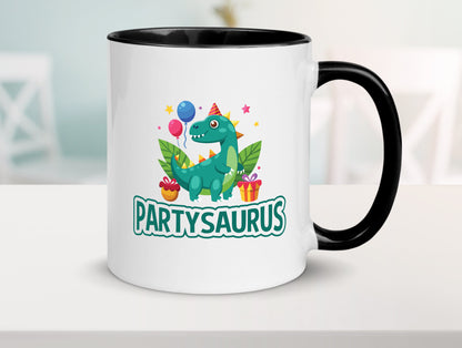 Partysaurus | Geburtstag Dinosaurier Luftballon Geschenkidee Humor Tasse