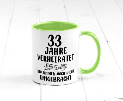 33 Jahre Verheiratet, immer noch am Leben! lustiger Spruch Geschenk Humor