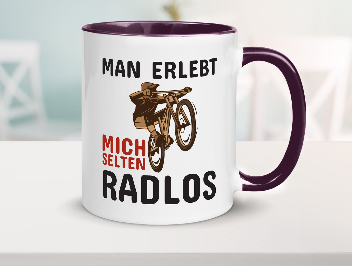 Selten Radlos | Spruchtasse Fahrrad Männer Humor lustiger Spruch Geschenk