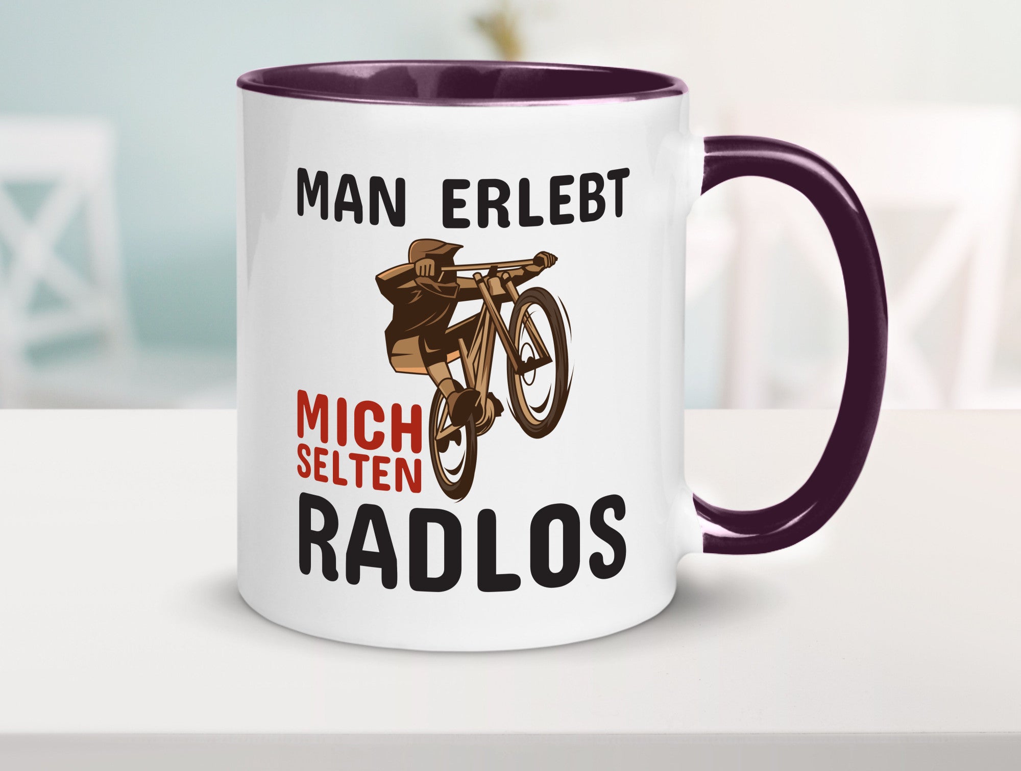 Selten Radlos | Spruchtasse Fahrrad Männer Humor lustiger Spruch Geschenk