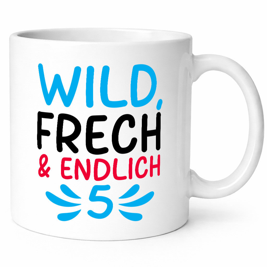 5. Geburtstag | 5 Jahre Wild &amp; Frech Geschenkidee Humor Tasse