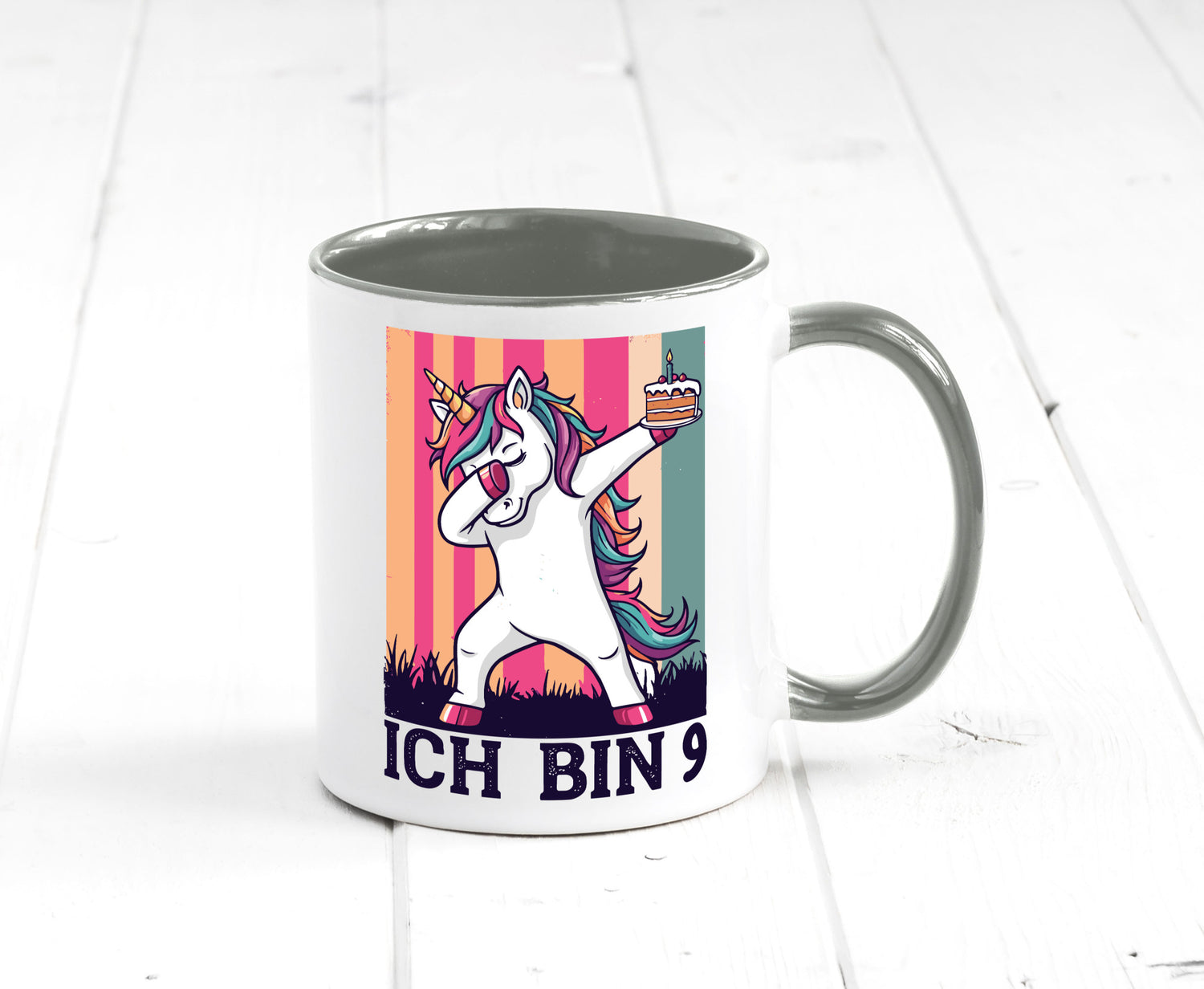 9 Geburtstag | Einhorn Damping Mädchen Humor Geschenkidee Tasse