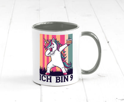 9 Geburtstag | Einhorn Damping Mädchen Humor Geschenkidee Tasse