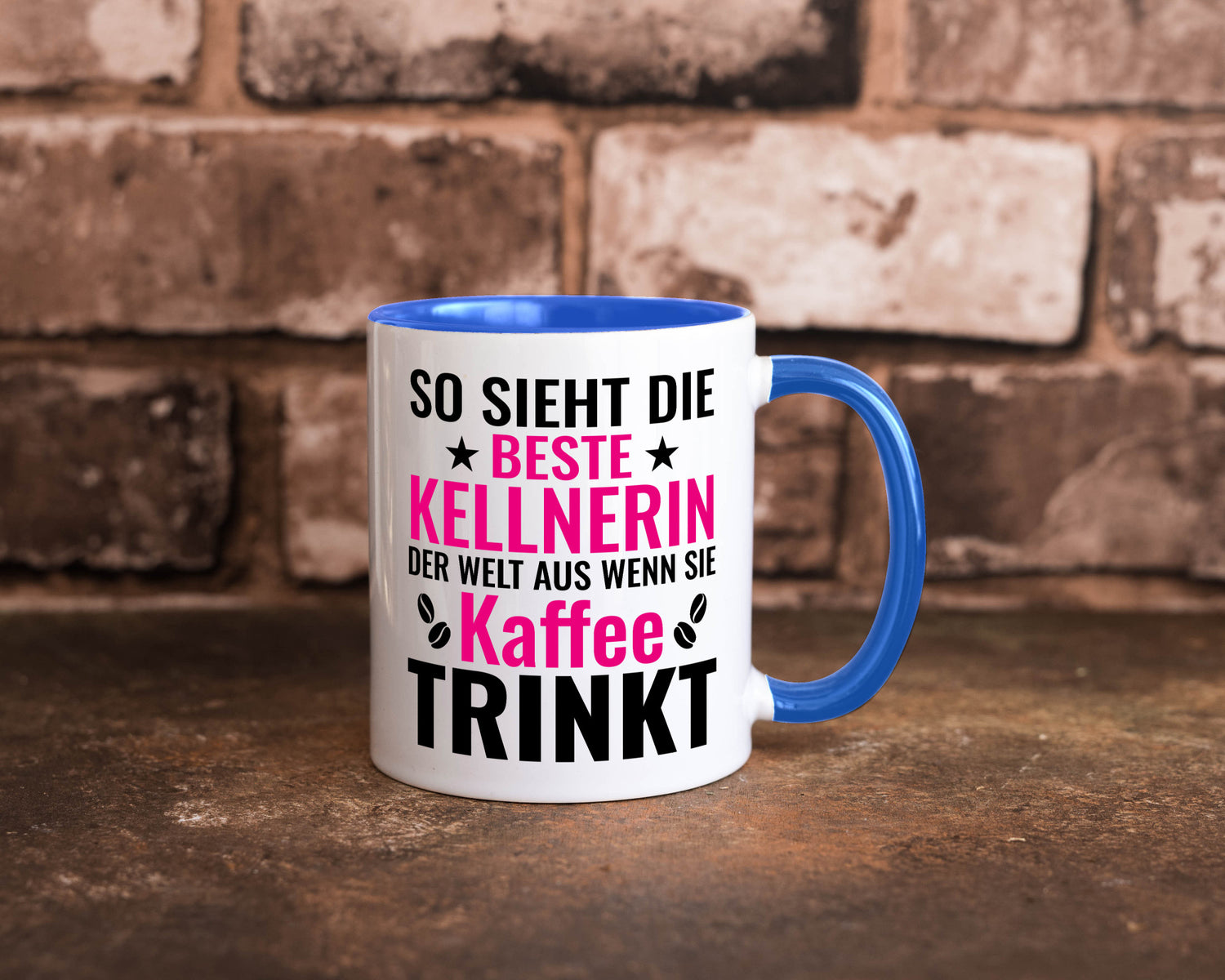 Kaffee trinkt: Kellnerin | Beruf kellnern Bedienung Humor Arbeit Kollegen Büro