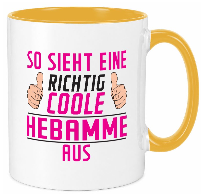 Richtig Coole Hebamme | Geburtshilfe Geschenk Humor Geschenkidee lustiger Tasse