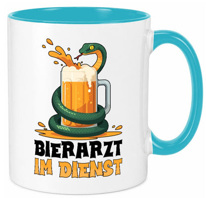 Bierarzt im Dienst | Tierarzt Arzt Geschenk Tierliebhaber Humor lustiger Spruch Tasse