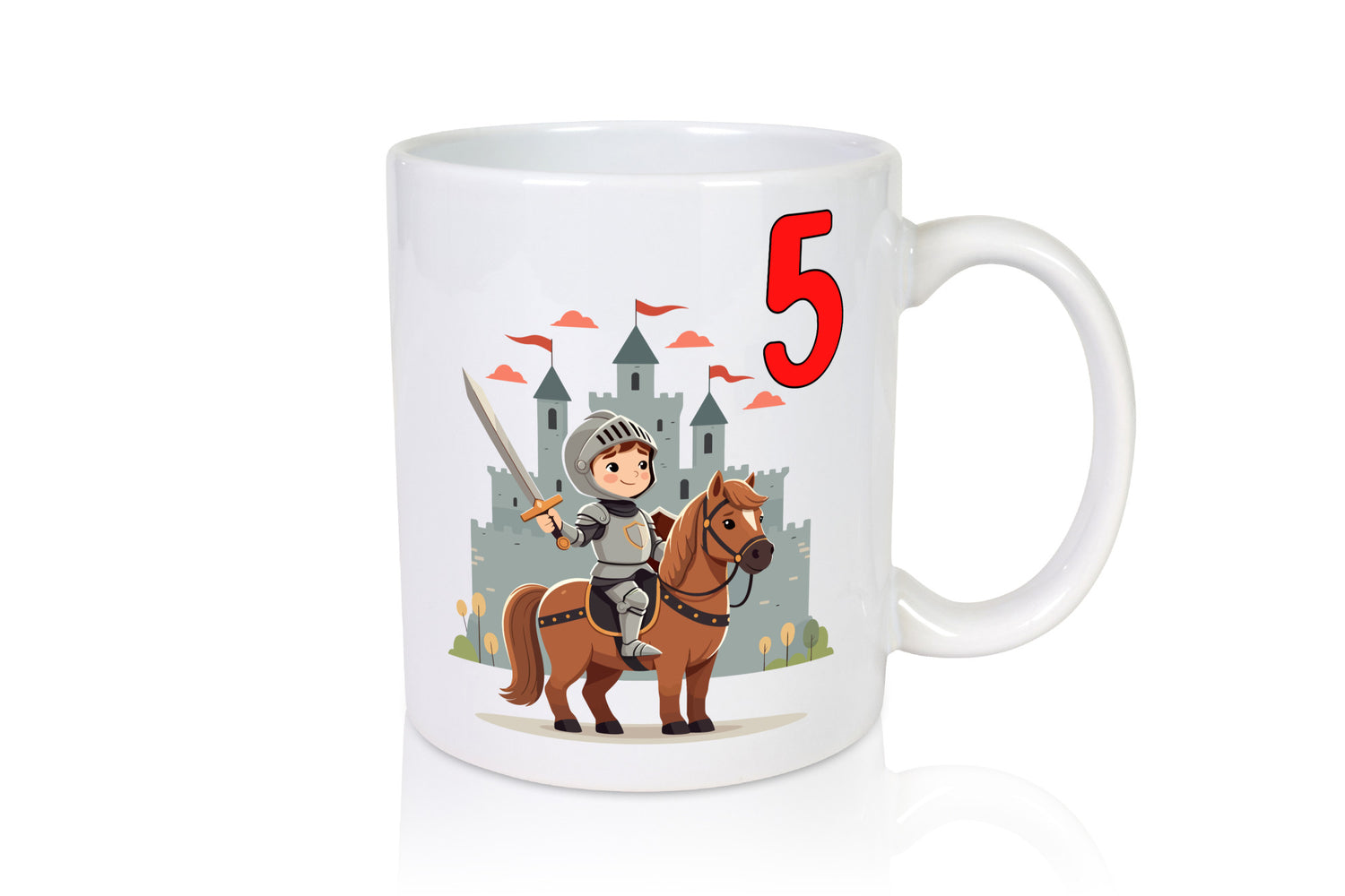 5. Geburtstag | 5 Jahre Ritter Junge Schloss lustiger Spruch Geschenk