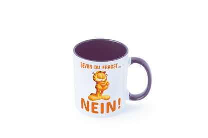 Bevor du fragst? Nein! | grimmige Katze Spruchtasse lustig Tierliebhaber Humor