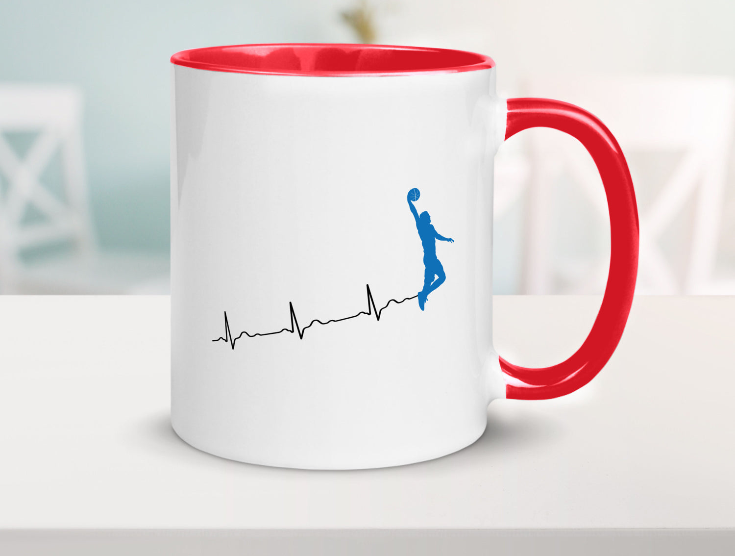 Herzschlag Basketball | Motiv Sport Ballsport Humor Geschenkidee Tasse