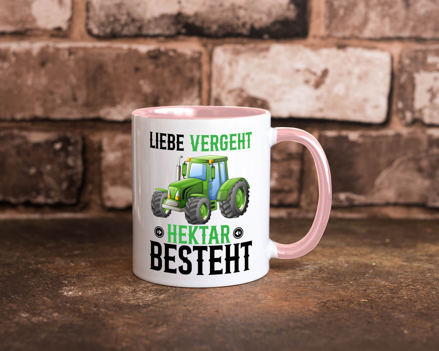 Liebe vergeht Hektar besteht | Traktor Bauer landwirt Humor Geschenkidee Tasse