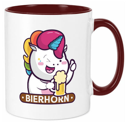 Bierhorn | Einhorn Bierglas Geschenk Humor Geschenkidee lustiger Spruch Tasse