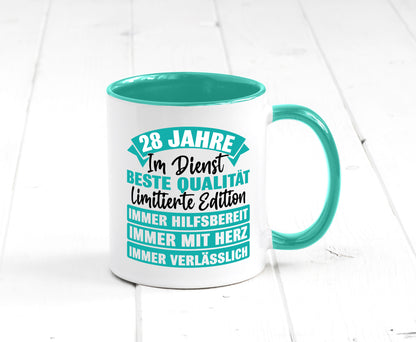 28 Jahre im Dienst | Jubiläum Arbeit lustig Kollegen Büro Geschenk Tasse