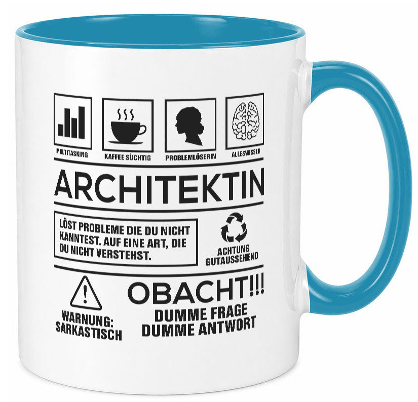 Achtung Probleme Architektin | Architektur Büro lustig Arbeit Kollegen Geschenk
