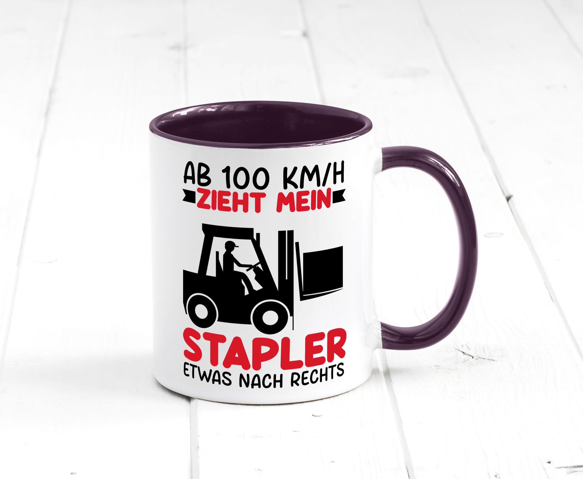 Stapler zieht nach Rechts | Staplerfahrer Arbeit Geschenkidee Kollegen Büro