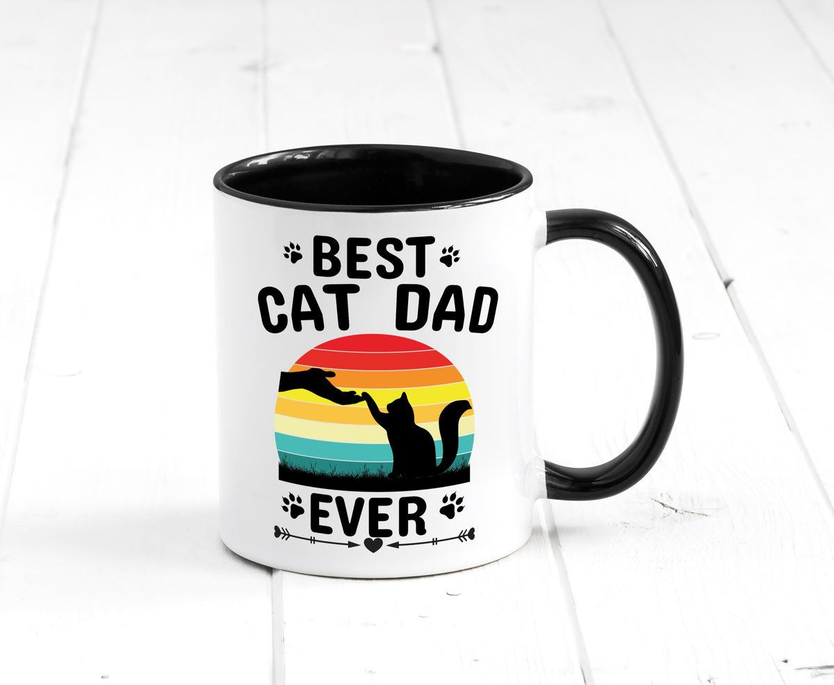 Best Cat Dad Ever lustiger Spruch Geschenk Humor Geschenkidee Tasse