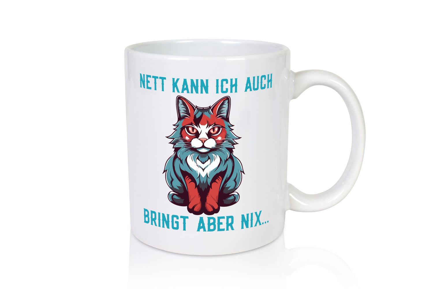 Nett kann ich auch | Katze im Kapuzenpulli Spruch Humor Tierliebhaber