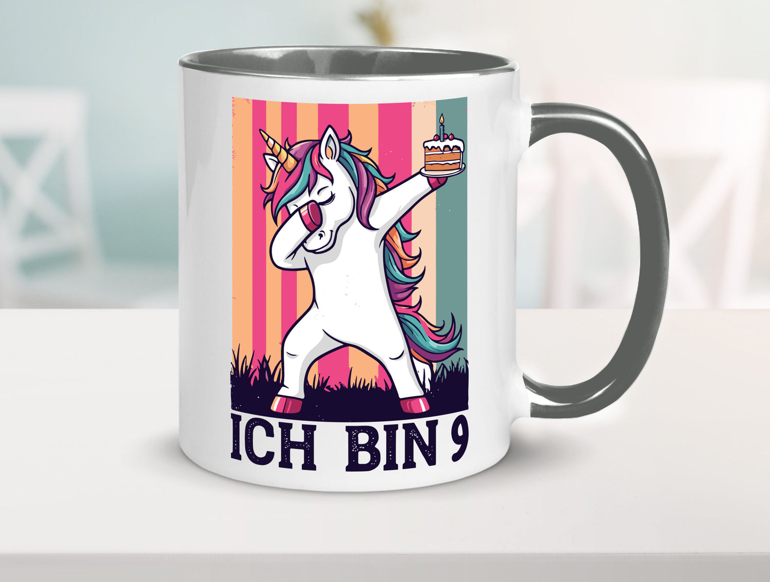 9 Geburtstag | Einhorn Damping Mädchen Humor Geschenkidee Tasse