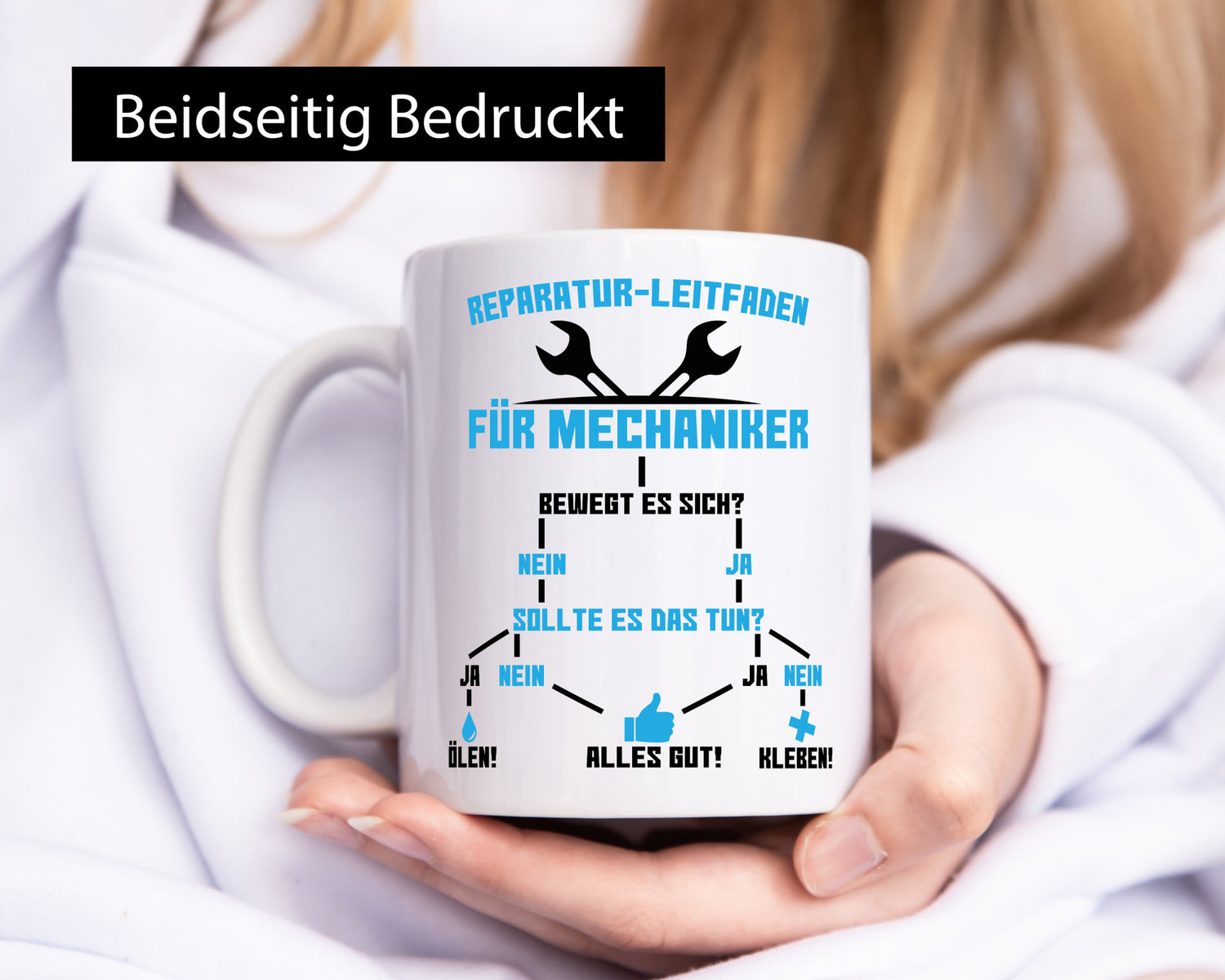 Mechaniker | Reparatur Autowerkstatt Ölen Kleben Geschenkidee Humor Tasse