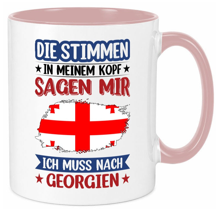 Georgien | Urlaub Stimmen in meinem Kopf Traumland Geschenkidee Humor Tasse