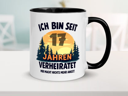 Ich bin Verheiratet | 17. Hochzeitstag Ehepaar v2 Geschenkidee Humor Tasse