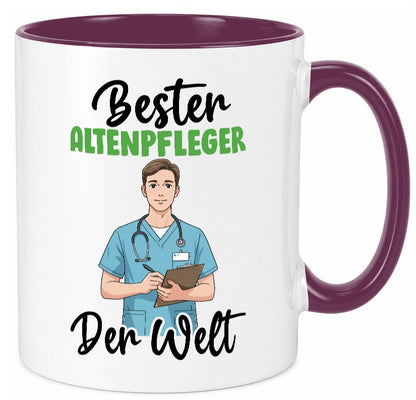 Bester Altenpfleger | Pflegepersonal lustiger Spruch Geschenk Humor Tasse