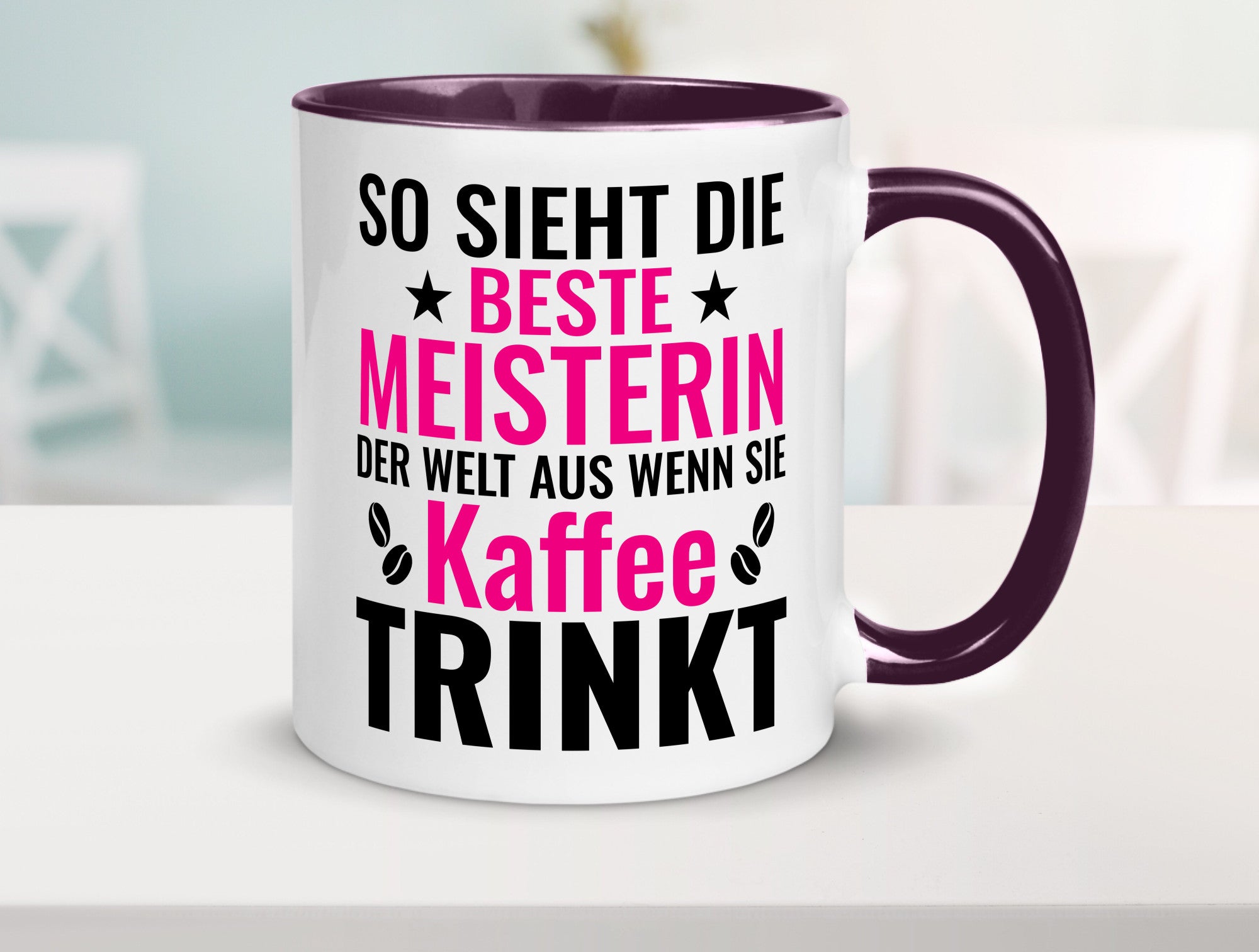 Kaffee trinkt: Meisterin | Meisterbrief Humor Geschenkidee Tasse