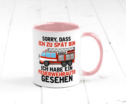 Ich hab ein feuerwehrauto gesehen | lustig Humor Geschenkidee Geschenk Tasse