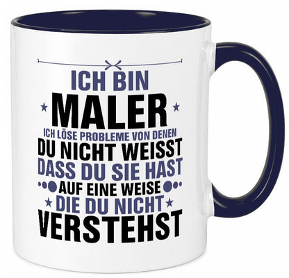 Löse Probleme: Maler | Malerei v2 lustig Humor Geschenkidee Geschenk Tasse