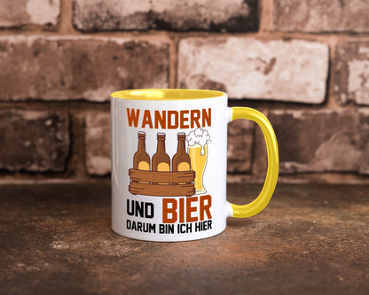Wandern und Bier darum bin ich hier | Bierkasten lustiger Spruch Geschenk Humor