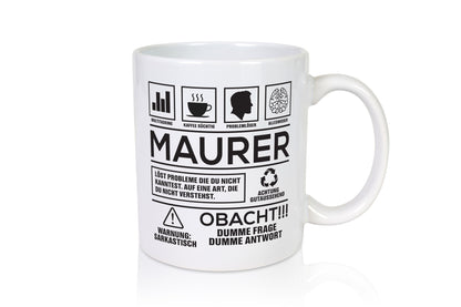 Achtung Probleme Maurer | Bau Handwerker lustig Humor Geschenkidee Geschenk