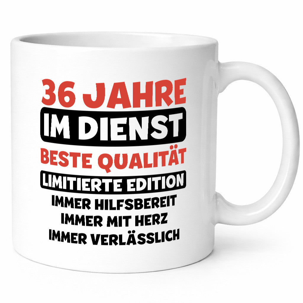 36 Jahre im Dienst | Jubiläum Arbeit v3 Humor Kollegen Büro Geschenkidee Tasse