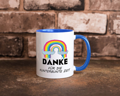 Danke für die Kunderbunte Zeit | Regenbogen lustiger Spruch Geschenk Humor