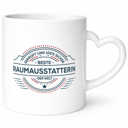 Geprüft und sicher: Raumausstatterin | Wohn Ausstatterin Humor Geschenkidee