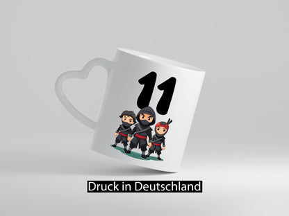 11. Geburtstag | 11 Jahre Ninja Geschenkidee Humor Tasse