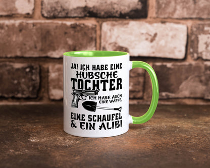 Hübsche Tochter Geschenk Familie Geschenkidee lustiger Spruch Tasse