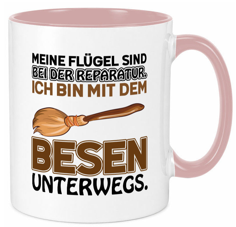 Flügel Reperatur lustig Humor Geschenkidee Geschenk Tasse