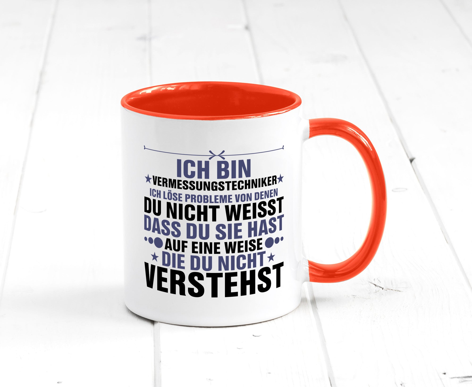 Löse Probleme: Vermessungstechniker | Techniker Humor Geschenkidee Tasse