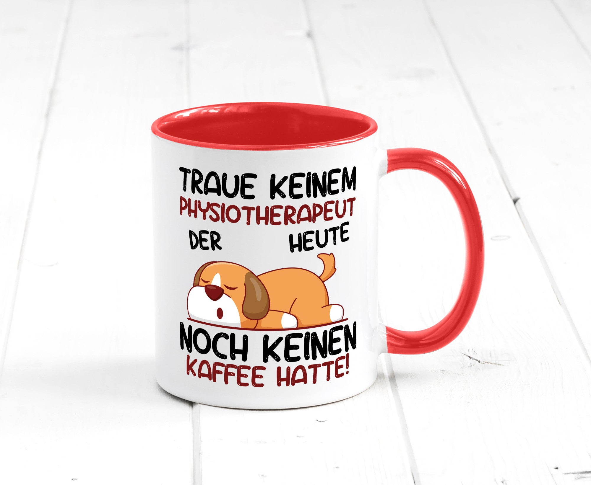 Traue keinem Physiotherapeut v2 Geschenkidee Humor Tasse